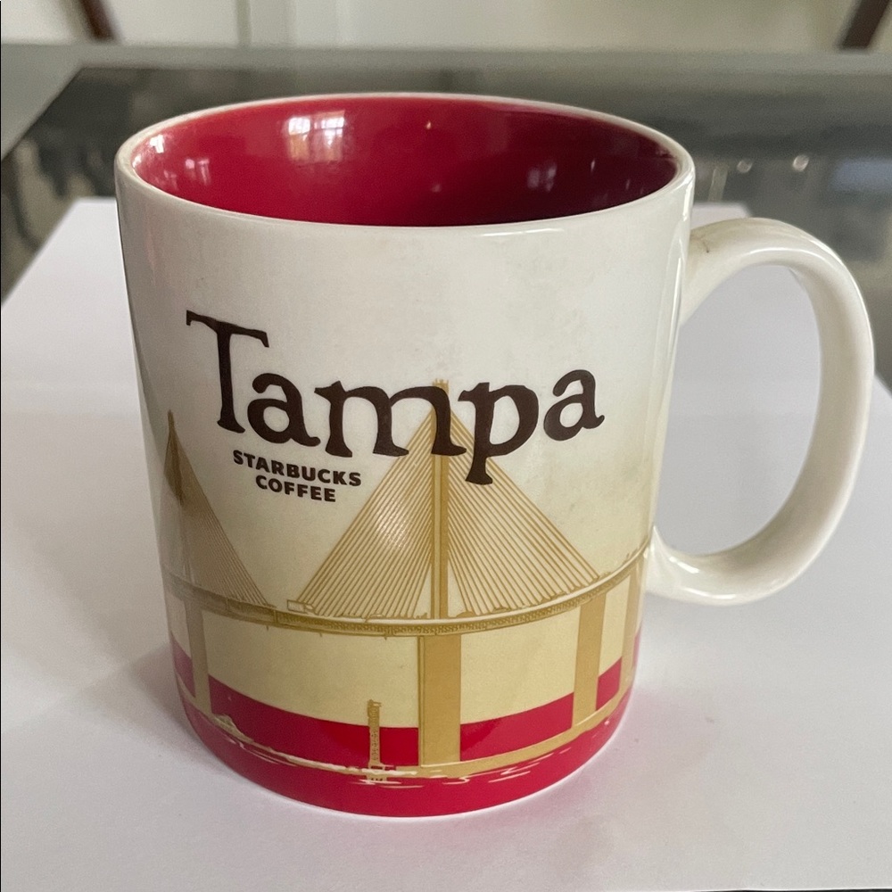 Starbucks Tampa Mug - Red and Cream Design - Global Icon Series